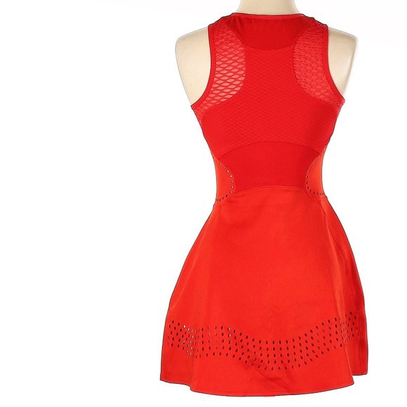 Nwt Adidas Stella McCartney Laser Tennis Dress + Shorts - CORE RED - XS - Picture 4 of 8